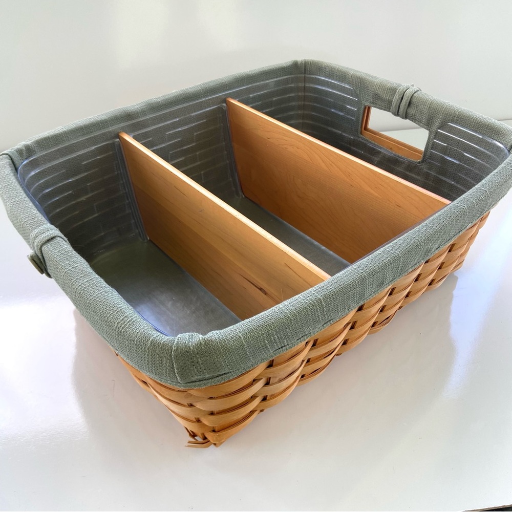 Longaberger RARE Medium Storage Solutions Basket, Liner, Protector, Dividers